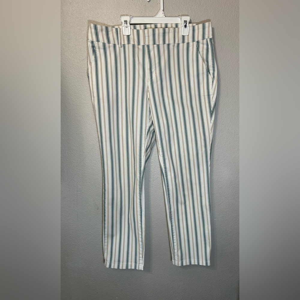LOFT Striped Ankle Pants Size 12